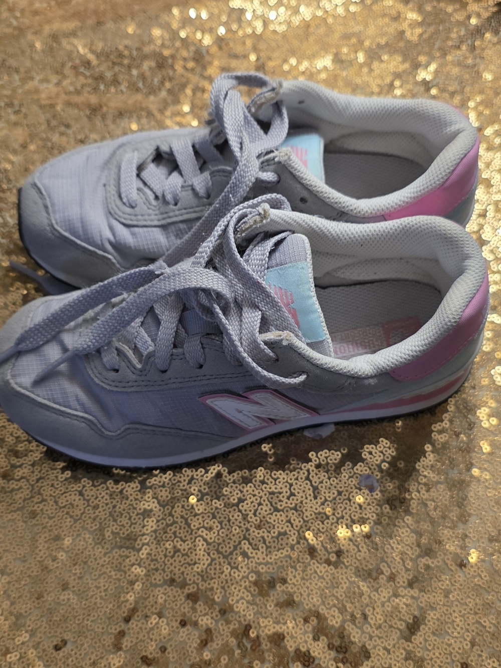 Kids' Gray and Pink Athletic Sneakers